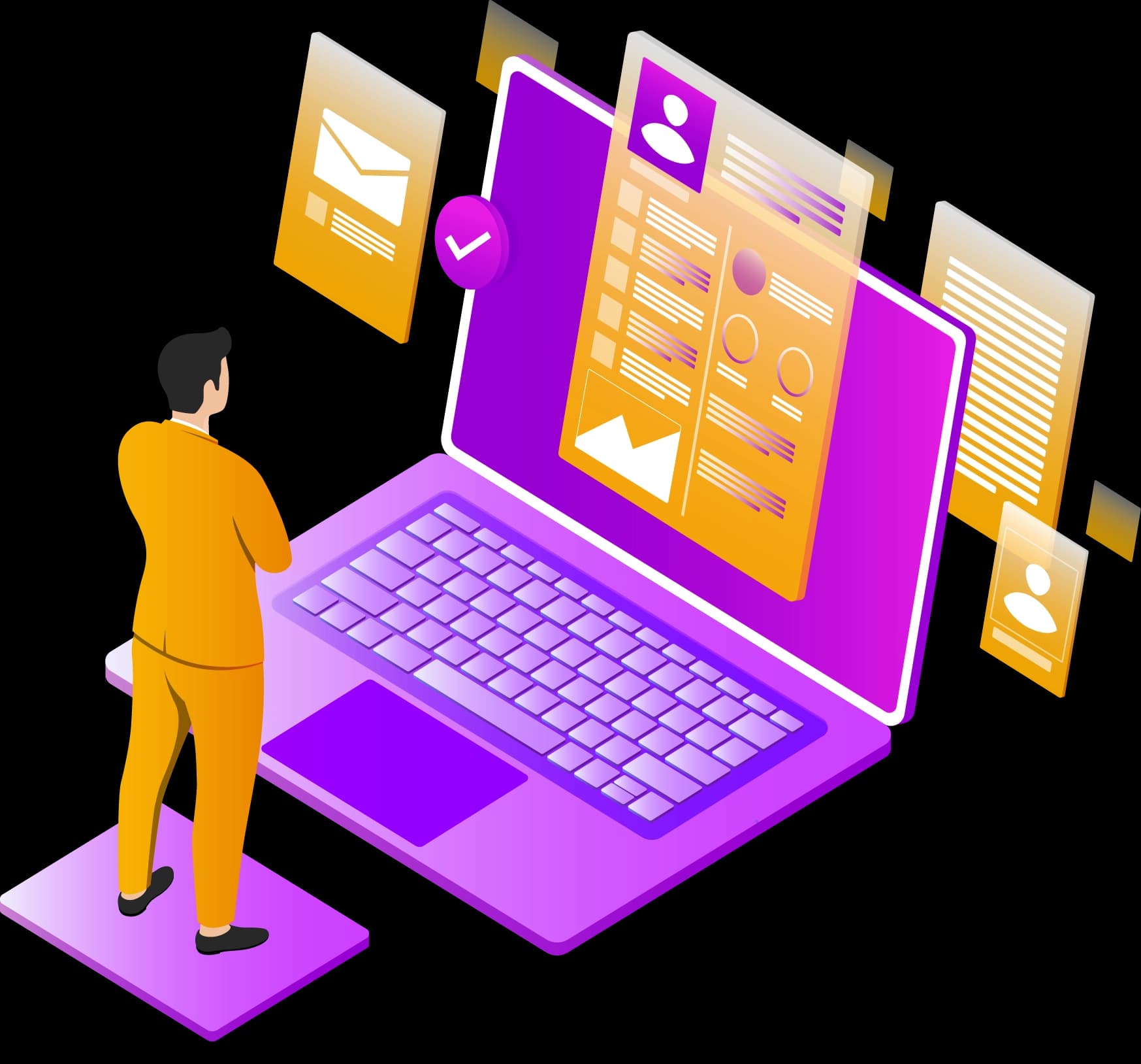 A hiring manager reviewing verified expert profiles